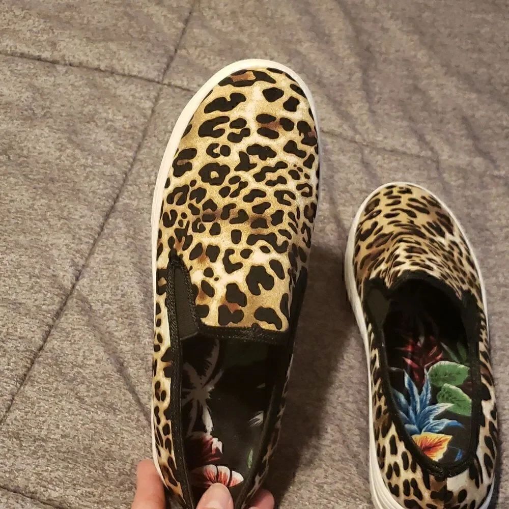 Leopard Slip Ons - Picture 2 of 4